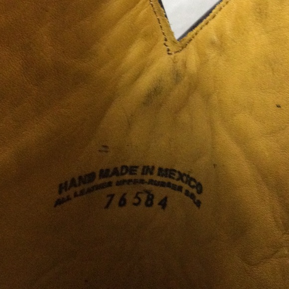 Tin Haul Arrowhead Dark Brown and Burgundy Boots with Teal Stitching - Picture 7 of 12